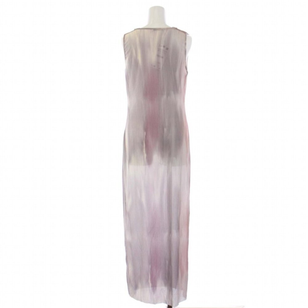 ZARA PRINTED TULLE DRESS LONG SLEEVELESS GRAY PURPLE 5644 021 052 - Picture 2 of 3